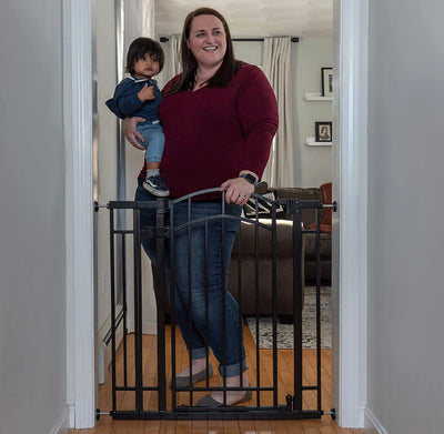 Summer Multi-Use Decorative Extra Tall Walk-Thru Baby Gate, Fits Openings 28.5-48 Inch (Pack of 1), Black Metal, for Doorways and Stairways, 36" Tall Baby and Pet Gate, Black, One Size- NEW IN BOX!!!