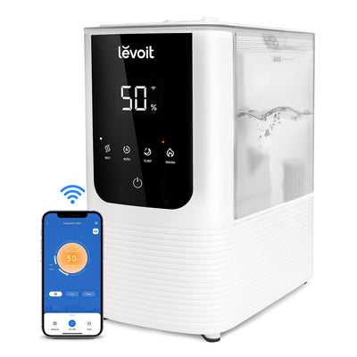 LEVOIT OasisMist Smart Cool and Warm Mist Humidifiers for Bedroom Large Room Home, Auto Customized Humidity, Ultrasonic Top Fill Oil Diffuser for Baby and Plants, Quiet, 4.5L, White**New in box**