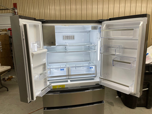 Frigidaire Gallery 21.5-cu ft 4-Door Counter-depth French Door Refrigerator with Ice Maker (Smudge-proof Stainless Steel) ENERGY STAR Item #5037443 Model #GRMC2273CF- new - scratch and dent