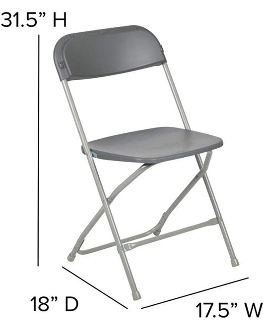Flash Furniture Hercules Hercules™ Series Plastic Folding Chair - Grey - 9 Pack 250LB Weight Capacity Comfortable Event Chair-Lightweight Folding Chair!  -Brand new in the box (9 Pack)