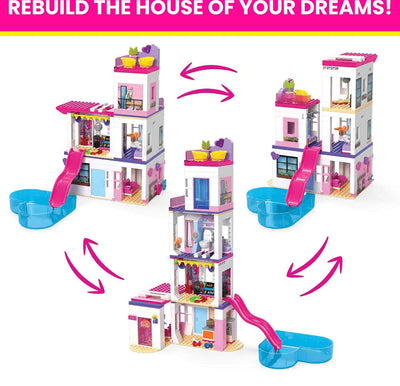 Mega Barbie Color Reveal Building Toys Dreamhouse with 30+ Surprises, 5 Micro Dolls and 6 Pets, Ages 4 and up- NEW IN BOX!!!!