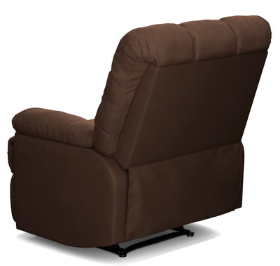 Homesvale Mainstays Wall Hugger Recliner, Dark Brown Microfiber!! NEW AND ASSEMBLED!!