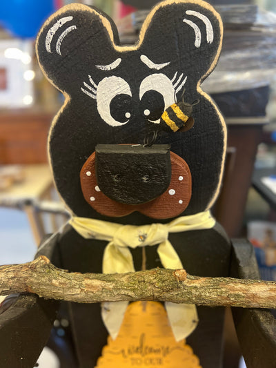 Handmade Bear Beehive Statue
