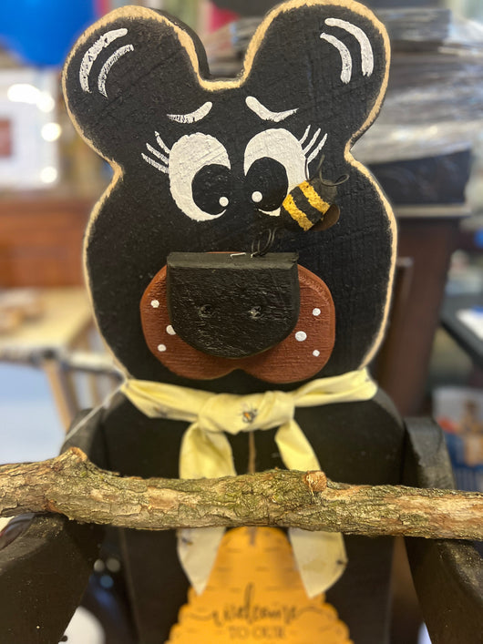 Handmade Bear Beehive Statue