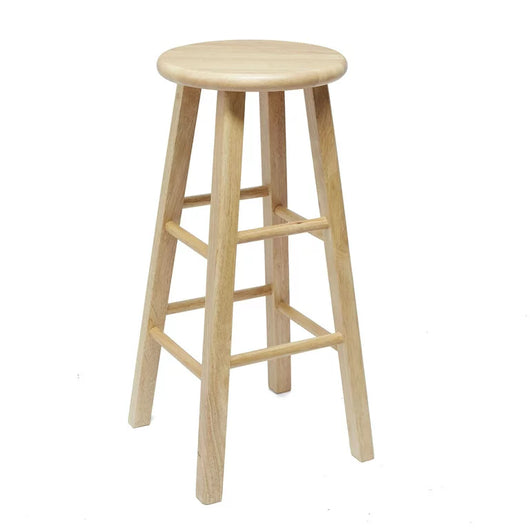 Mainstays Fully Assembled 29" Natural Wood Bar Stool, set of 4**New and assembled, one has a minor scuff from shipping**
