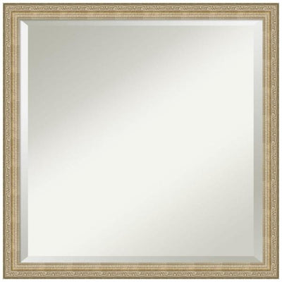 Paris 22.12 in. x 22.12 in. Modern Square Framed Champagne Bathroom Vanity Mirror (new out of the box)