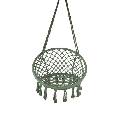Equip Macrame Outdoor Hammock Chair, Cotton Blend Olive Green, Size: 47” L x 24” W, Capacity 250 lb.**New**