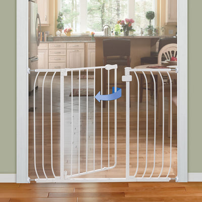 Summer Multi-Use Extra Tall Walk-Thru Baby Gate, Metal, White Finish – 36” Tall, Fits Openings up to 29” to 48” Wide, Baby and Pet Gate for Doorways and Stairways**New in box**