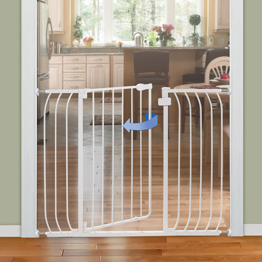 Summer Multi-Use Extra Tall Walk-Thru Baby Gate, Metal, White Finish – 36” Tall, Fits Openings up to 29” to 48” Wide, Baby and Pet Gate for Doorways and Stairways**New in box**
