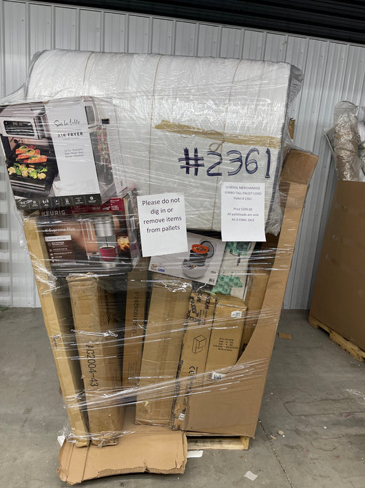 Jumbo huge liquidation pallet- over 7 ft tall ! Pallet number 2361