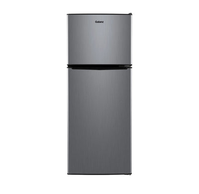 Galanz 4.6. Cu ft Two Door Mini Fridge with Freezer, Stainless Steel Look!! NEW OUT OF BOX