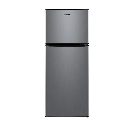 Galanz 4.6. Cu ft Two Door Mini Fridge with Freezer, Stainless Steel Look!! NEW OUT OF BOX
