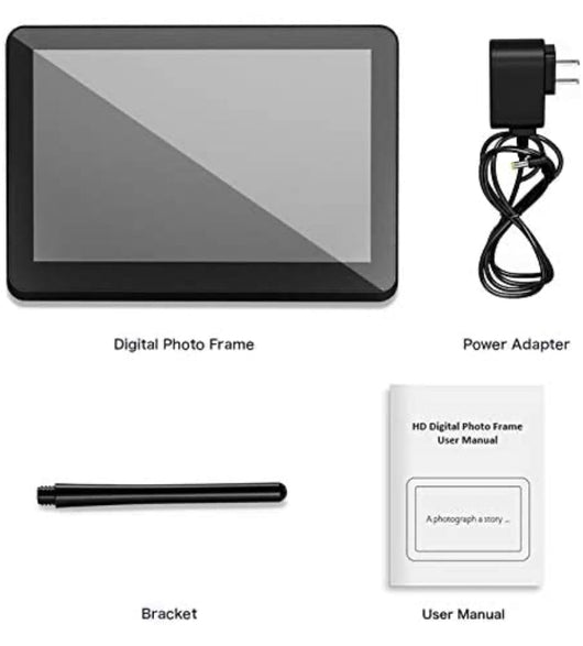 CAMKORY WiFi, 8 in., Digital Picture Frame with Full HD IPS Touch Screen Display, Auto Rotate 8GB Internal Memory, Digital Photo Display with APP, Alarm, USB Port - Black!! NEW IN BOX!!