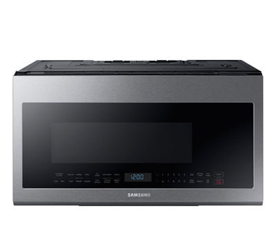 Samsung - 2.1 Cu. Ft. Over-the-Range Microwave with Sensor Cook - Stainless steel**Dented from shipping**