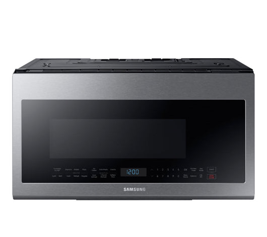Samsung - 2.1 Cu. Ft. Over-the-Range Microwave with Sensor Cook - Stainless steel**Dented from shipping**