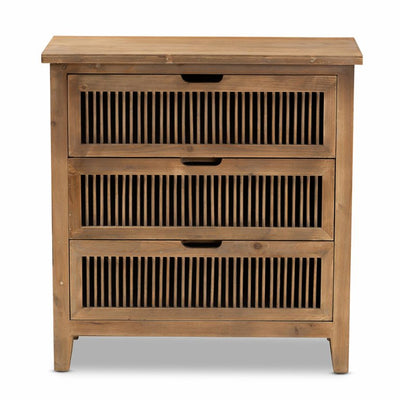 Baxton Studio Clement 3 Drawer Bedroom Chest! New Out of Box!