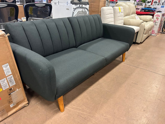 Novogratz Brittany Sofa Futon - Premium Upholstery and Wooden Legs - Dark Gray!  -Brand new in the box