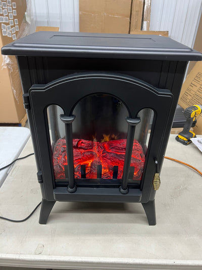Kismile 3D Infrared Electric Fireplace Stove, Freestanding Fireplace Heater With Realistic Flame Effects (16.3 inch)- NEW OUT OF BOX!!! (Minor dent from shipping but works like new!)