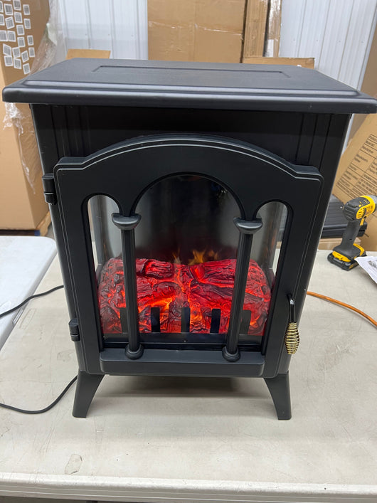 Kismile 3D Infrared Electric Fireplace Stove, Freestanding Fireplace Heater With Realistic Flame Effects (16.3 inch)- NEW OUT OF BOX!!! (Minor dent from shipping but works like new!)