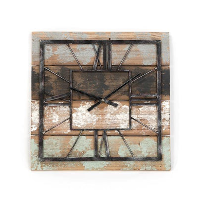 Aspire 8217 20 x 20 x 1.5 in. Weston Square Wall Clock, Multi Color**New in box**