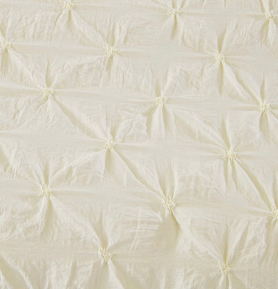 HIG 3 Piece Bedding Set, Pintuck Pinch Pleat Design, King, Ivory- NEW!!!!