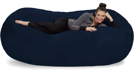 Sofa Sack Bean Bag Chair, Memory Foam Lounger with Microsuede Cover, All Ages, 7.5 ft, NAVY!! BRAND NEW!!