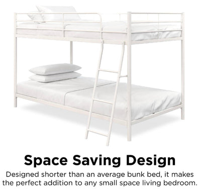 Mainstays Small Space Twin Over Twin Junior Bunk Bed, White!! NEW IN BOX!!!