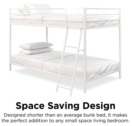 Mainstays Small Space Twin Over Twin Junior Bunk Bed, White!! NEW IN BOX!!!