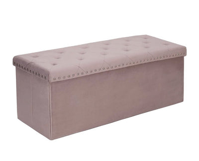 PINPLUS 43.3" Velvet Ottoman Storage, Purple- NEW WRAPPED IN PLASTIC!!!!
