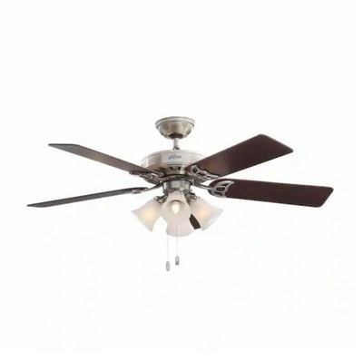 Hunter Studio Series 52 in. Indoor Brushed Nickel Ceiling Fan with Light Kit- NEW IN BOX!!!