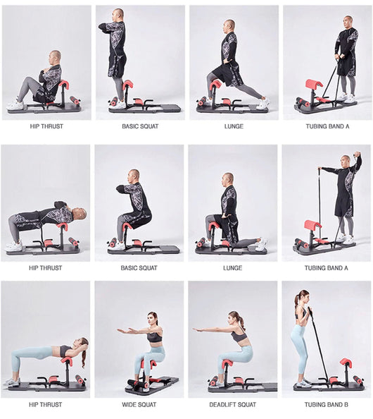 seanleecore Multi-Function Deep Sissy Squat Machine Home Gym Hip Thrust Machine Booty Sprout Home Workout Equipment for Women & Men- NEW AND ASSEMBLED!!!!