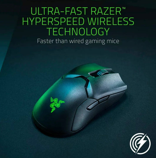 Razer Viper Ultimate Lightweight Wireless Gaming Mouse & RGB Charging Dock: Fastest Gaming Switches - 20K DPI Optical Sensor - Chroma Lighting - 8 Programmable Buttons - 70 Hr Battery - Classic Black- NEW IN BOX!