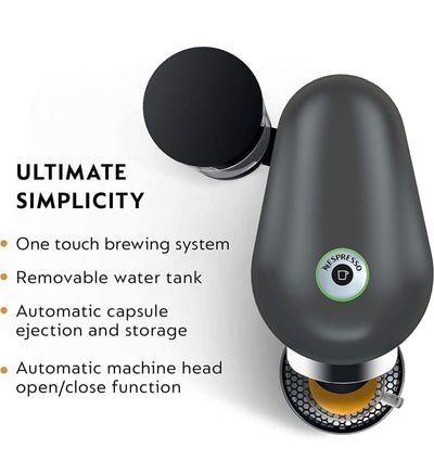 Nespresso BNV420TTN VertuoPlus Deluxe Espresso Machine by Breville, Titan- Very Lightly Used, Very Clean! (Missing 2 pods)