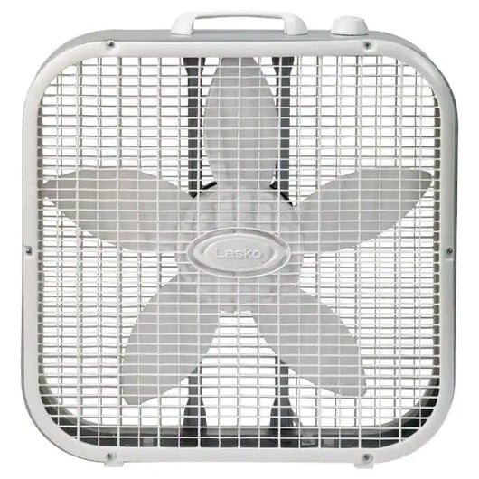 Lasko 20 in. 3 Speed White Box Fan with Save-Smart Technology for Energy Efficiency**New in Box**