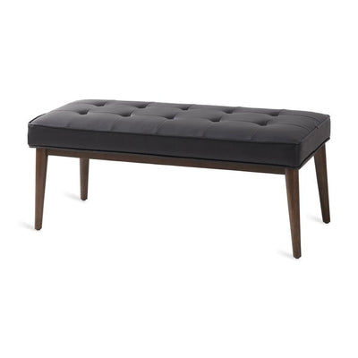 Better Homes & Gardens Colton Upholstered Bench, Black Faux Leather**New and assembled**