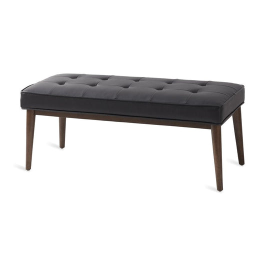 Better Homes & Gardens Colton Upholstered Bench, Black Faux Leather**New and assembled**