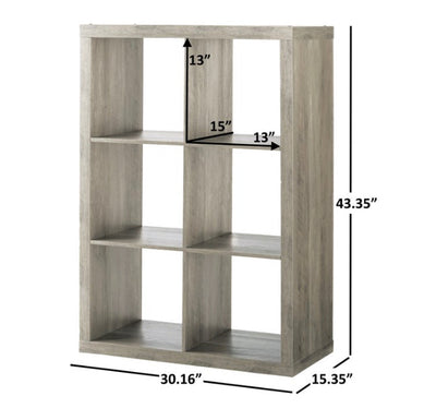 Better Homes & Gardens 6-Cube Storage Organizer, Rustic Gray- NEW IN BOX (minor scratch from shipping, hardly noticeable)