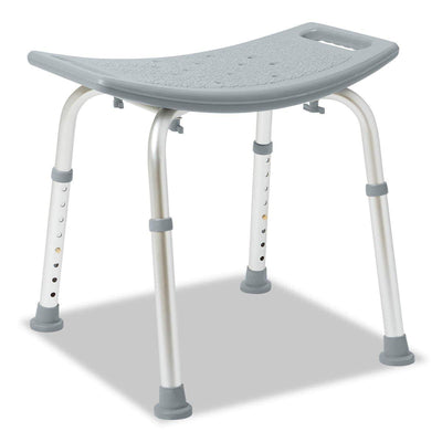Medline Shower Chair Without Back, Bath Bench Supports up to 400 lbs, Gray**New in box**
