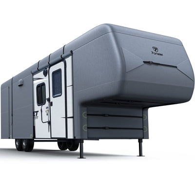 Fonzier 6 Layers Top 5th Wheel RV Cover Heavy Duty Camper Cover Motorhome Cover for 34'1''-37' Anti-UV, Rip-Stop, Breathable**New in box**