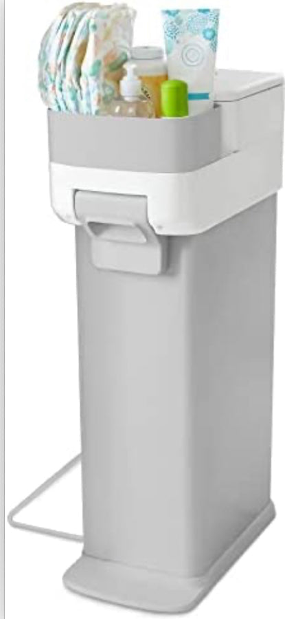 Skip Hop Diaper Pail with Dual Air-Lock, Universal Refill Bags, White**New in Box**