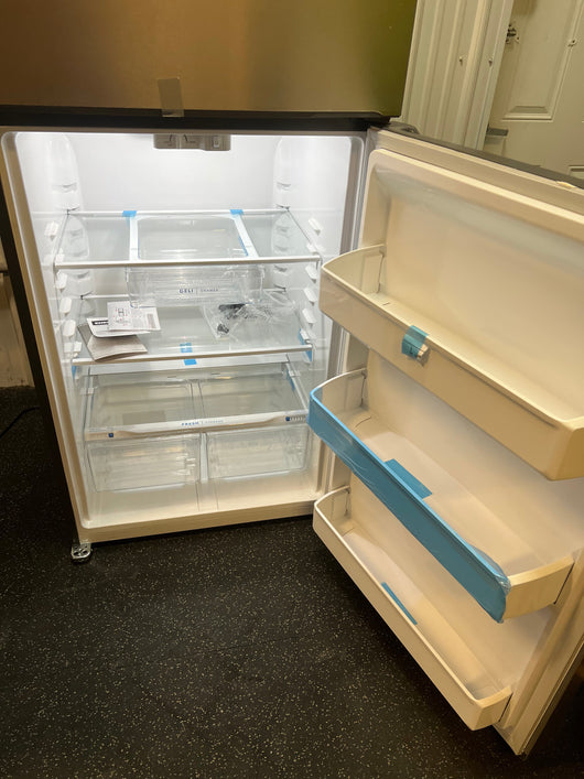 Frigidaire 18.3-cu ft Top-Freezer Refrigerator (Easycare Stainless Steel!! NEW OUT OF BOX, PLASTIC FILM STILL ON FRONT AND INSIDE!!