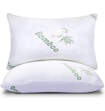 Shredded Memory Foam Pillows Queen Size Set of 2 - Cooling Bed Pillows for Sleeping for Stomach, Back and Body - Comfy Cool Memory Pillows 2 Pack Queen Pillows Sets - Soft Pillow for Side Sleeper- NEW IN BAG!!!!