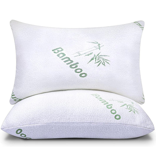 Shredded Memory Foam Pillows Queen Size Set of 2 - Cooling Bed Pillows for Sleeping for Stomach, Back and Body - Comfy Cool Memory Pillows 2 Pack Queen Pillows Sets - Soft Pillow for Side Sleeper- NEW IN BAG!!!!