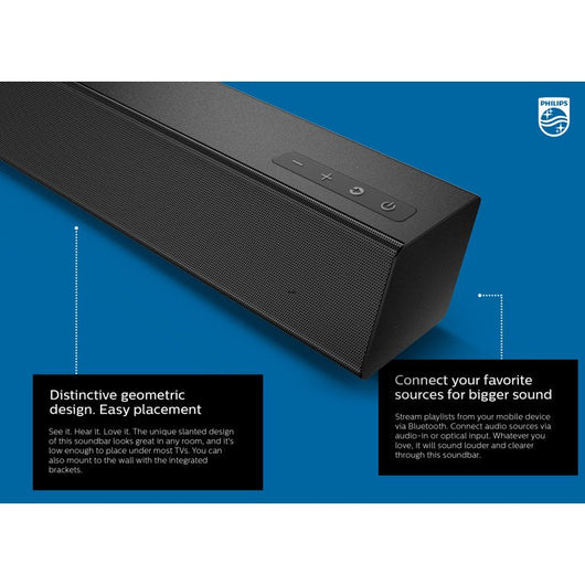 Philips B5105 2.0 Channel Soundbar Speaker with HDMI ARC**New in box**