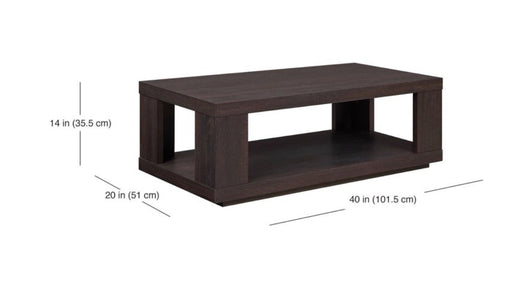 Better Homes & Gardens Steele Coffee Table with Lower Shelf, Espresso- NEW IN BOX!!!