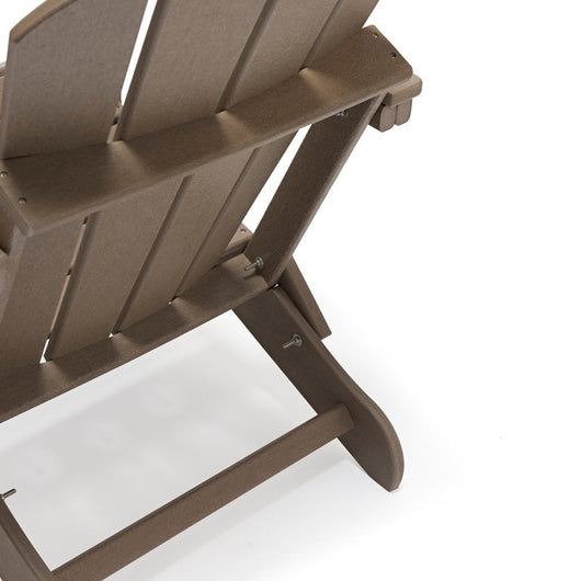 Westin Outdoor Braxton Folding HDPE Plastic Adirondack Chair, Set of 2, Weathered Wood- NEW IN 2 BOXES!!!!