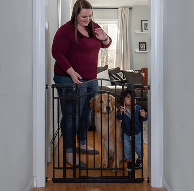 Summer Multi-Use Decorative Extra Tall Walk-Thru Baby Gate, Fits Openings 28.5-48 Inch (Pack of 1), Black Metal, for Doorways and Stairways, 36" Tall Baby and Pet Gate, Black, One Size- NEW IN BOX!!!