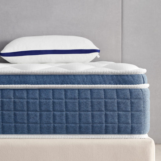 Queen Mattress Molblly 12-Inch Foam Spring Mattress Independent Pocket Spring Mattress with Medium Hardness Disperses Pressure, Suitable for A Variety of Queen Bed Frames Queen Size Mattress**New in box**