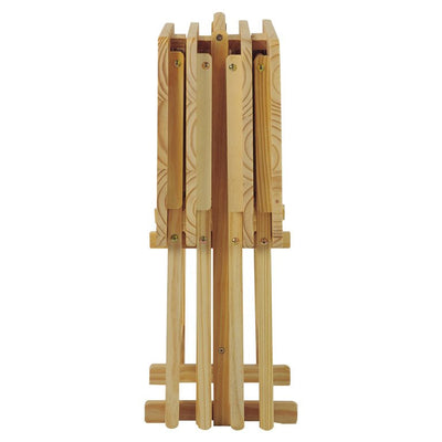 Casual Home 5 Piece TV Tray Table Set in Natural (4 Trays, 1 Stand)**New in box**