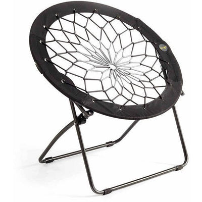 32" Bunjo Woven Bungee with Metal Base Folding Chair, Black to Gray**New in box**